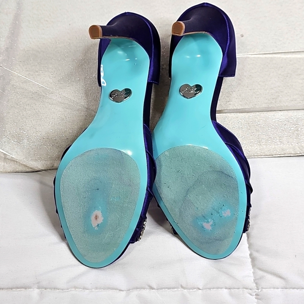 Betsey Johnson Purple Stiletto Heels Elegant Wear Office Wear Career Wedding - Picture 10 of 17